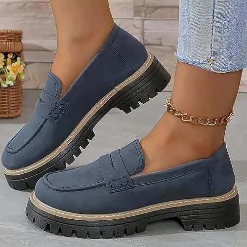 Orthoture-Orthopedic Platform Loafers,Wide Toe Lightweight Casual Comfort Shoes,Slip-On Suitable for All Foot Shapes