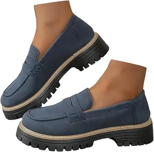 Orthoture-Orthopedic Platform Loafers,Wide Toe Lightweight Casual Comfort Shoes,Slip-On Suitable for All Foot Shapes
