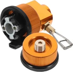 Outdoor Essential: Propane Stove Adapter Gas Canister Converter Portable Camping Stove Head Leakproof Design for Barbecue