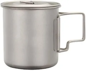Outdoor Pure Titanium Camping Cup Lightweight Portable Tableware