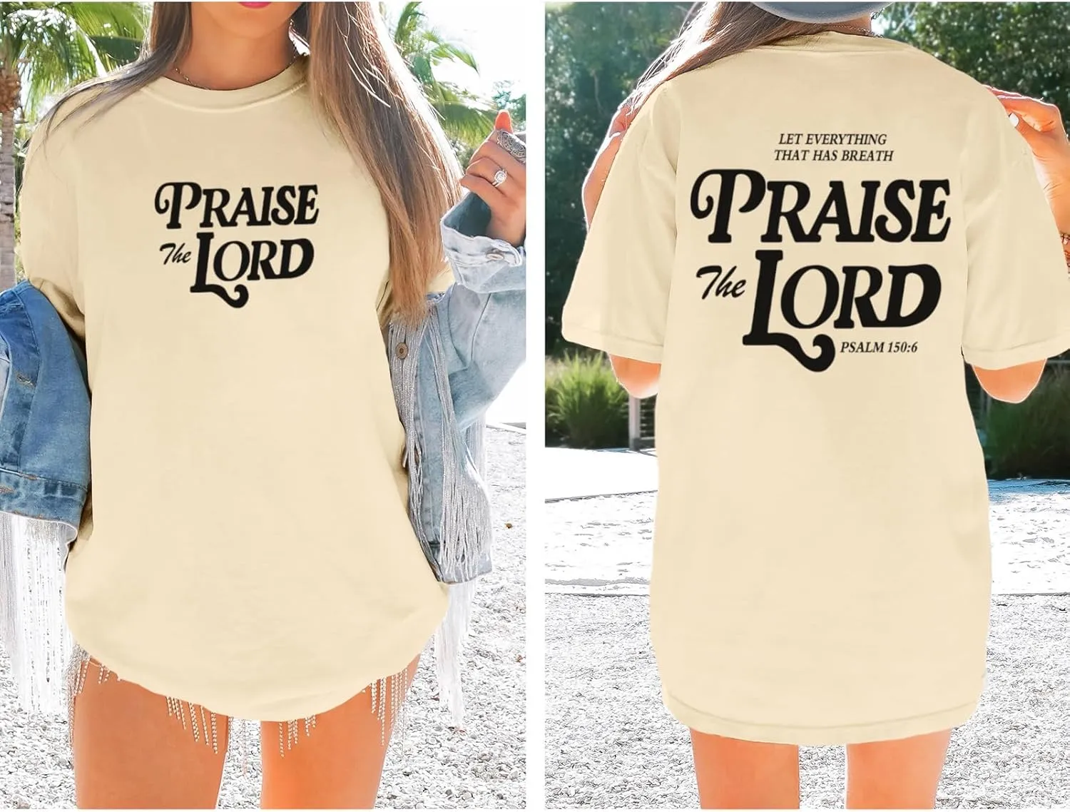 Oversized Christian Shirts for Women Praise The Lord T-Shirt Religious Bible Verse Tshirt God Jesus Shirt Graphic Tee