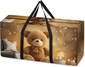 Oversized Moving Bags Bears Stars Cartoon Waterproof Storage Totes Large Storage Bags for Clothes Packing Bags for Moving Travel & Clothes Storage