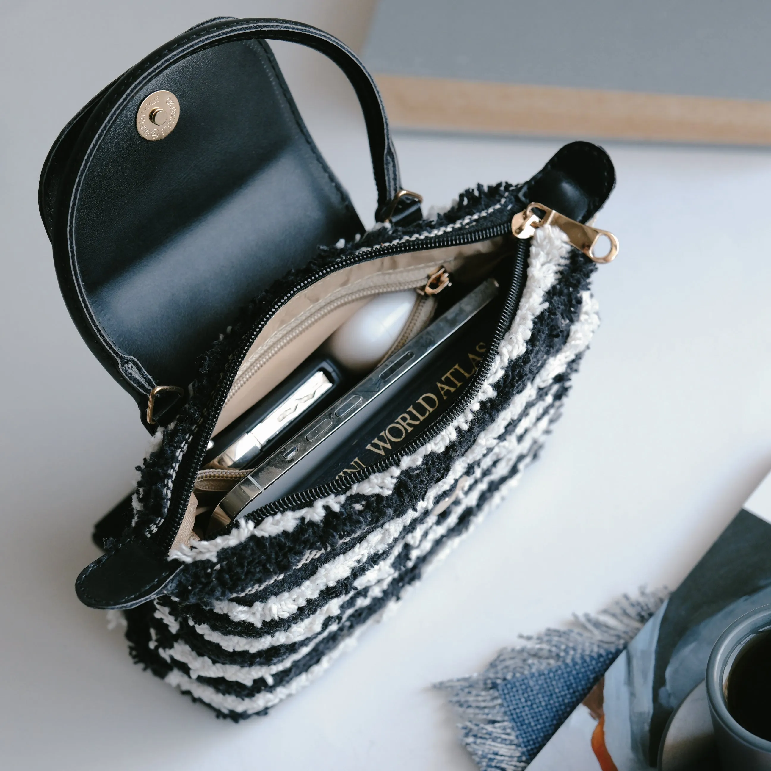 Petit Voyage Sling Bag- Salt and Pepper