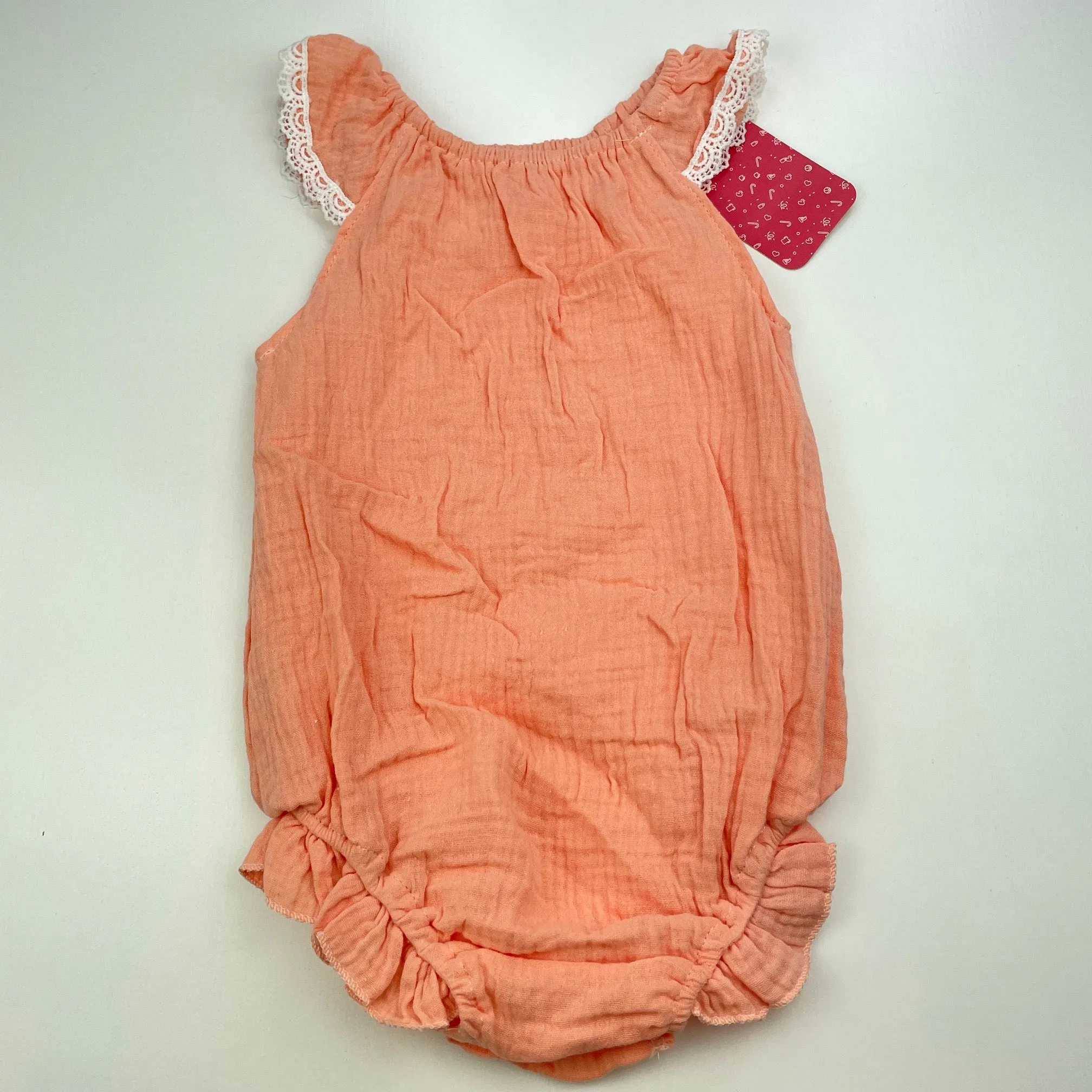 pink lightweight romper, size 1, BNWT