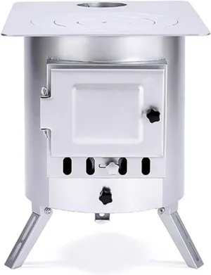 Portable Outdoor Wood Burning Stove, Small Camping Stove with Foldable Side Rack for Cooking, BBQ, Tent Heating, Backpacking, Hiking
