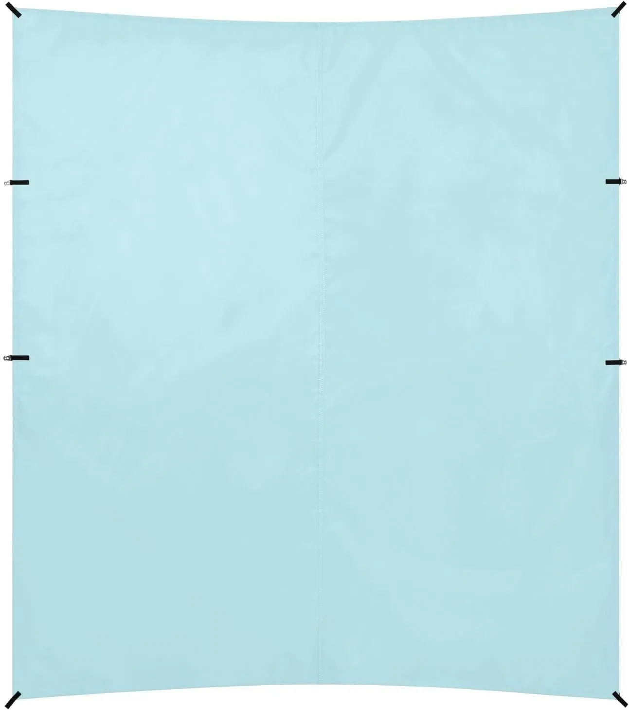 Powder Blue Solid Color Pure Plain Foldable Beach Canopy UPF50  Easy Setup Shade Sun Shelter with Sandbags, Sand Shovel, Poles for Family Trips, Picnics & Camping
