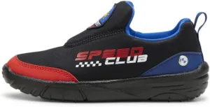 PUMA Unisex-Child Slip on Shoes BMW M Motorsport Bao Kart Sneaker, White Black-Estate Blue, 13.5 US Little Kid