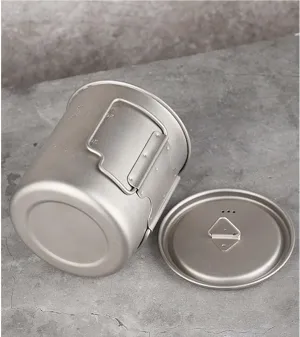 Pure titanium cup outdoor camping portable mug(700ml)
