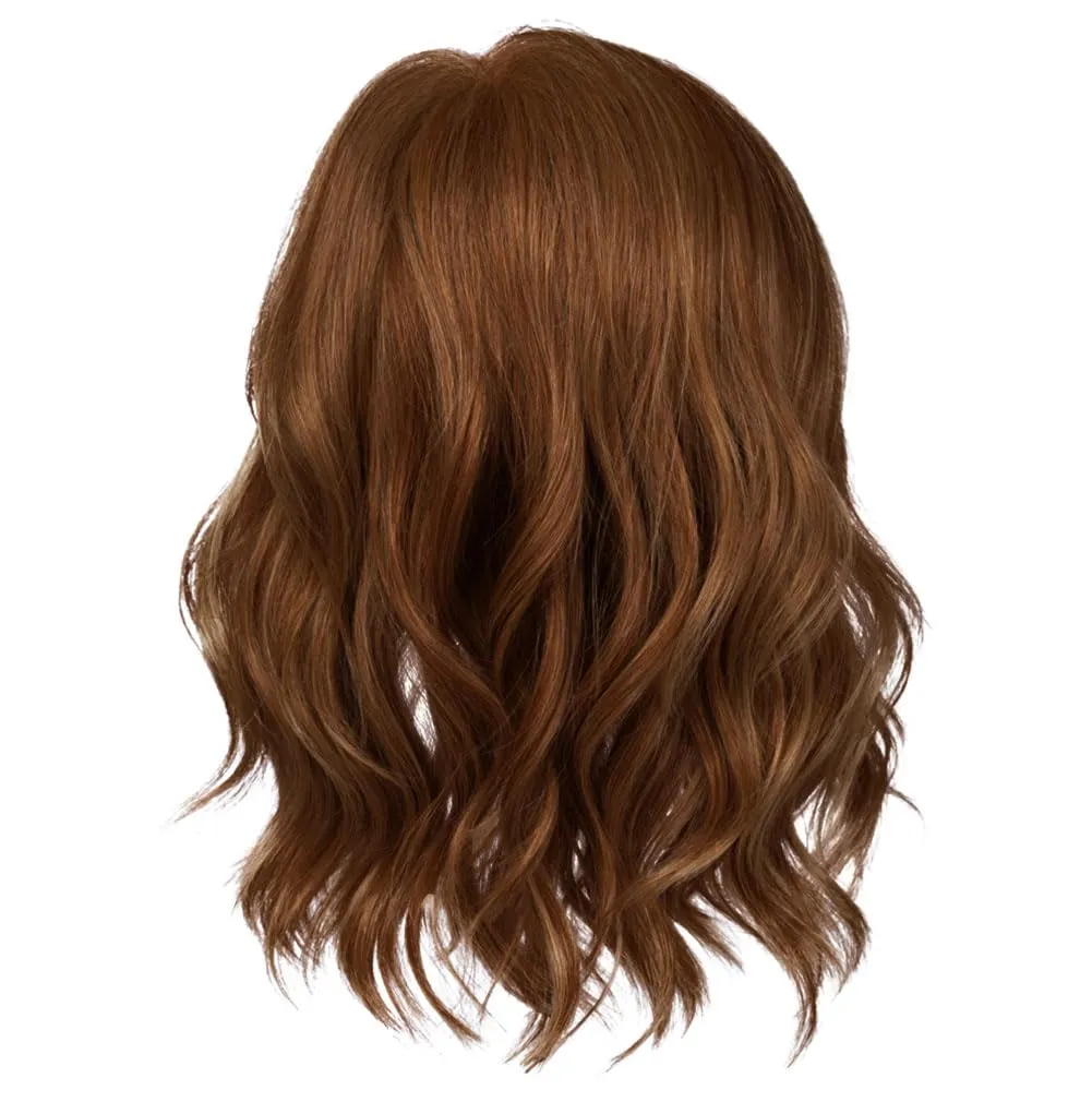 Raquel Welch Simmer Elite Layered Shoulder Length Wig With Lightweight Hand-Tied Base, Average Cap - RL12/16 Honey Toast