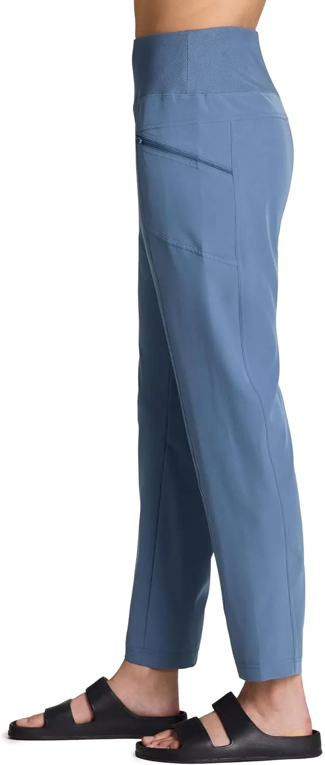 RBX Active Women's Ankle Pant, Lightweight Quick Drying Stretch Woven Casual Weekend Pant with Pockets