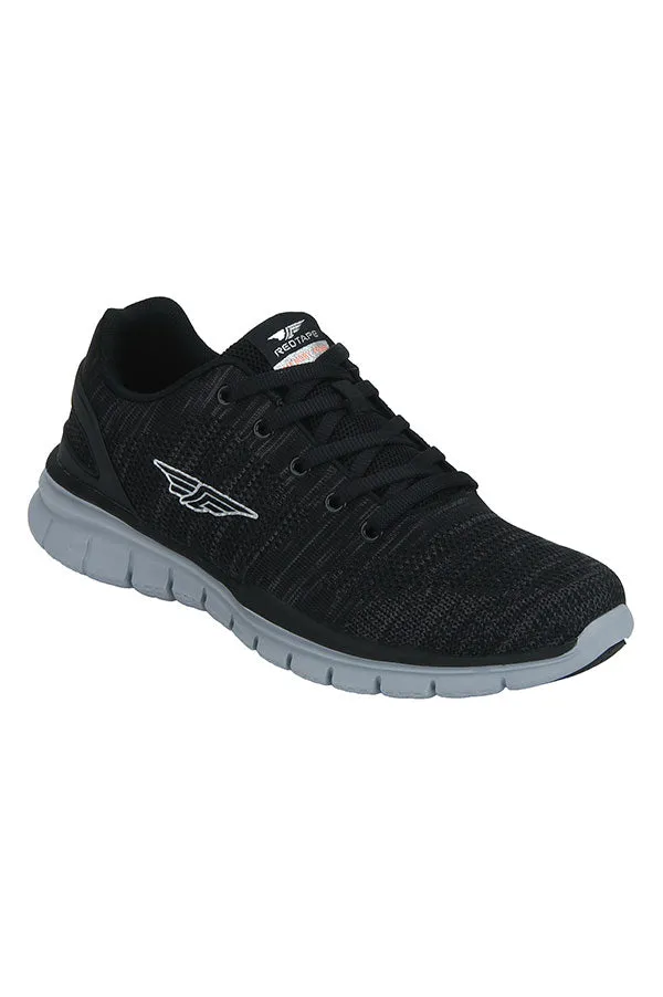 RedTape Men Black Walking Shoes