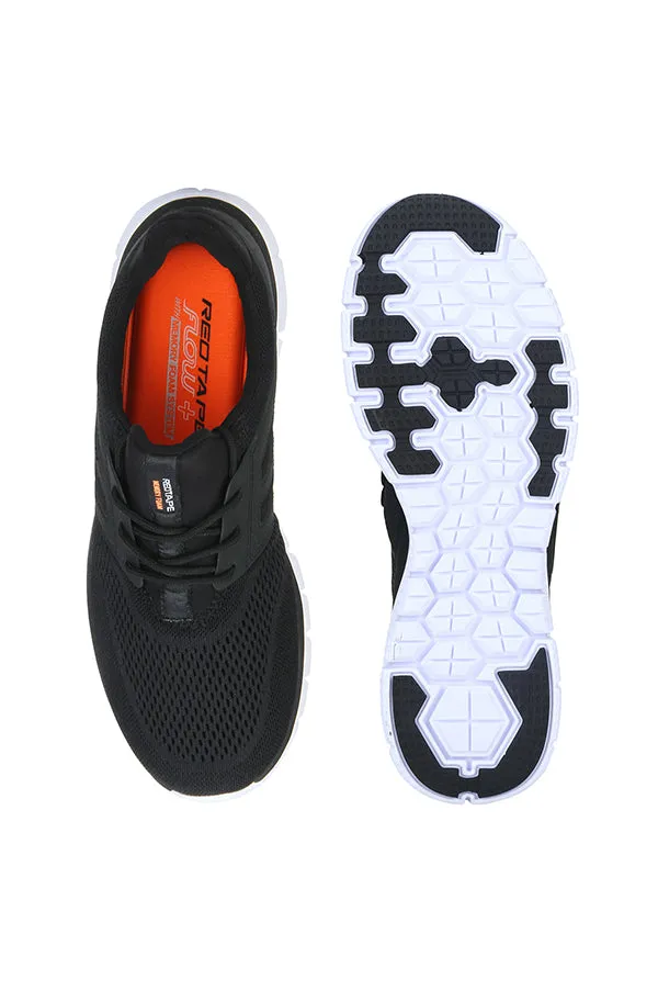 RedTape Men Black Walking Shoes