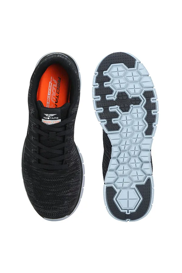 RedTape Men Black Walking Shoes