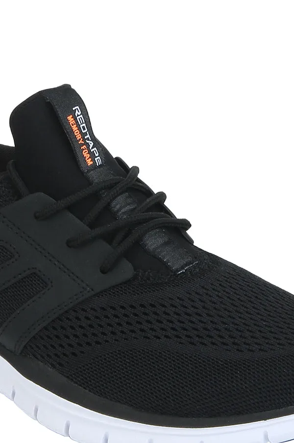 RedTape Men Black Walking Shoes