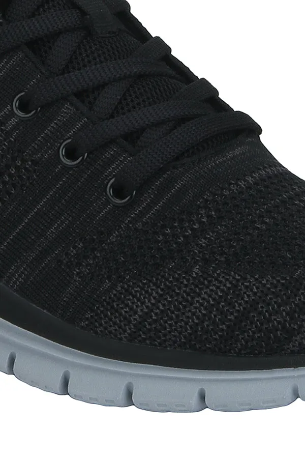 RedTape Men Black Walking Shoes