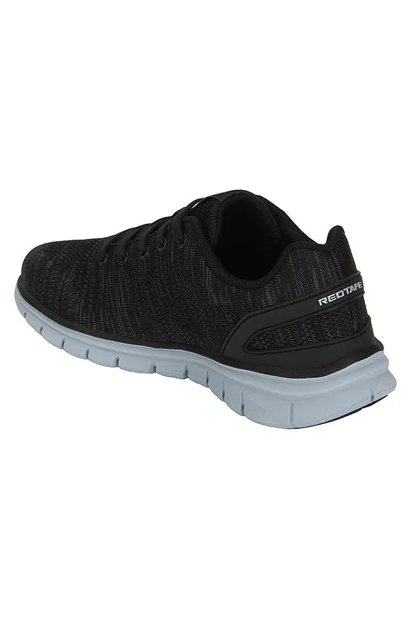 RedTape Men Black Walking Shoes