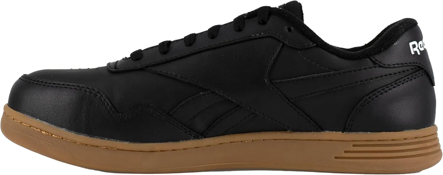 Reebok Men's Rb4154 Club MEMT Classic Work Sneaker Black and Gum Safety