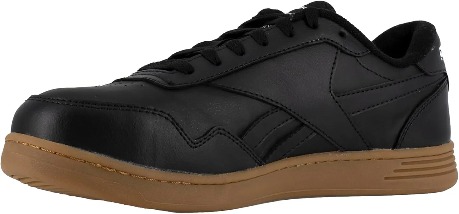 Reebok Men's Rb4154 Club MEMT Classic Work Sneaker Black and Gum Safety