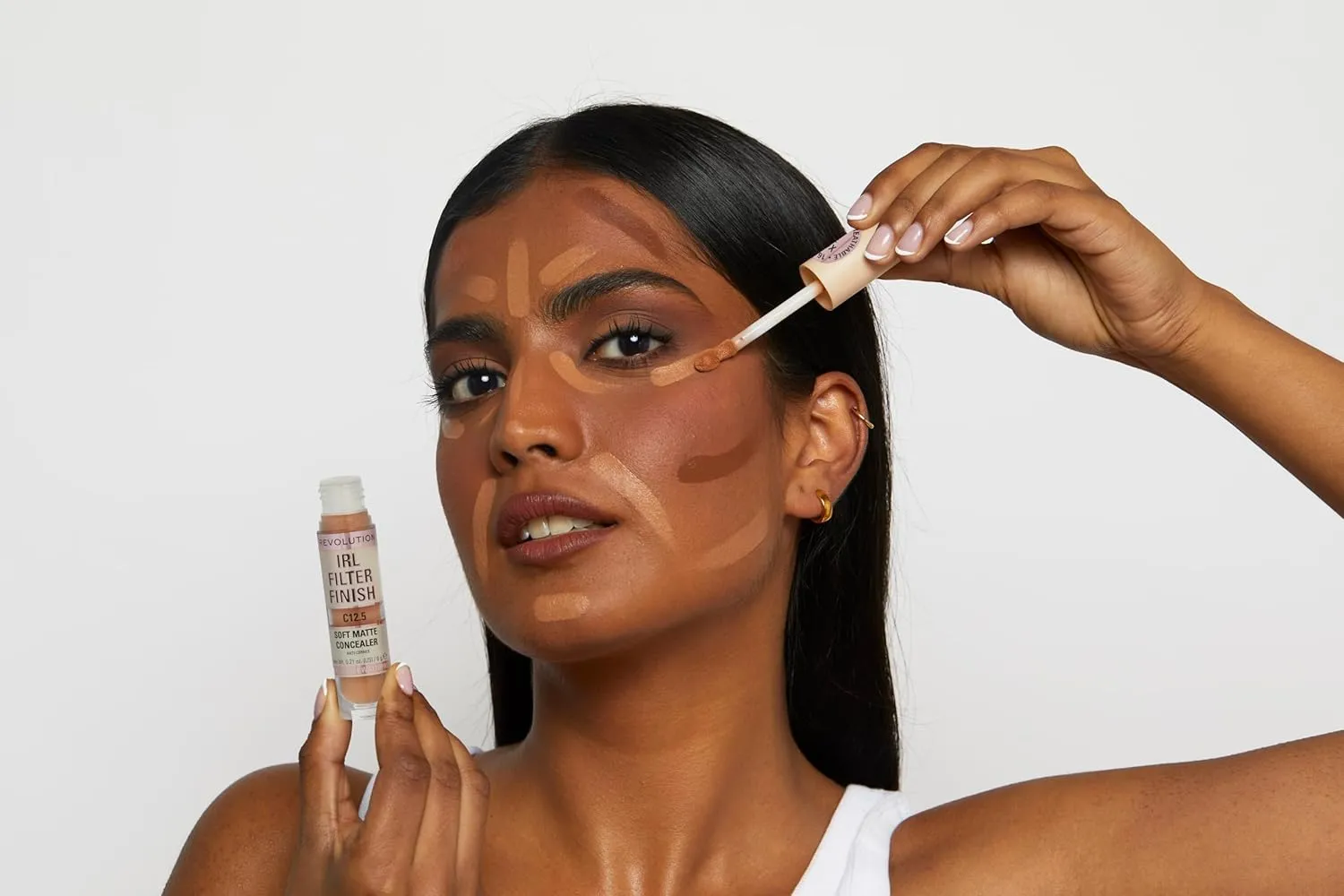 Revolution, IRL Filter Finish Concealer, Full Coverage, Oil-Free, Long-Lasting & Lightweight Formula, Infused with Hyaluronic Acid, Vegan & Cruelty-Free, C15, 0.21 oz (Pack of 2)
