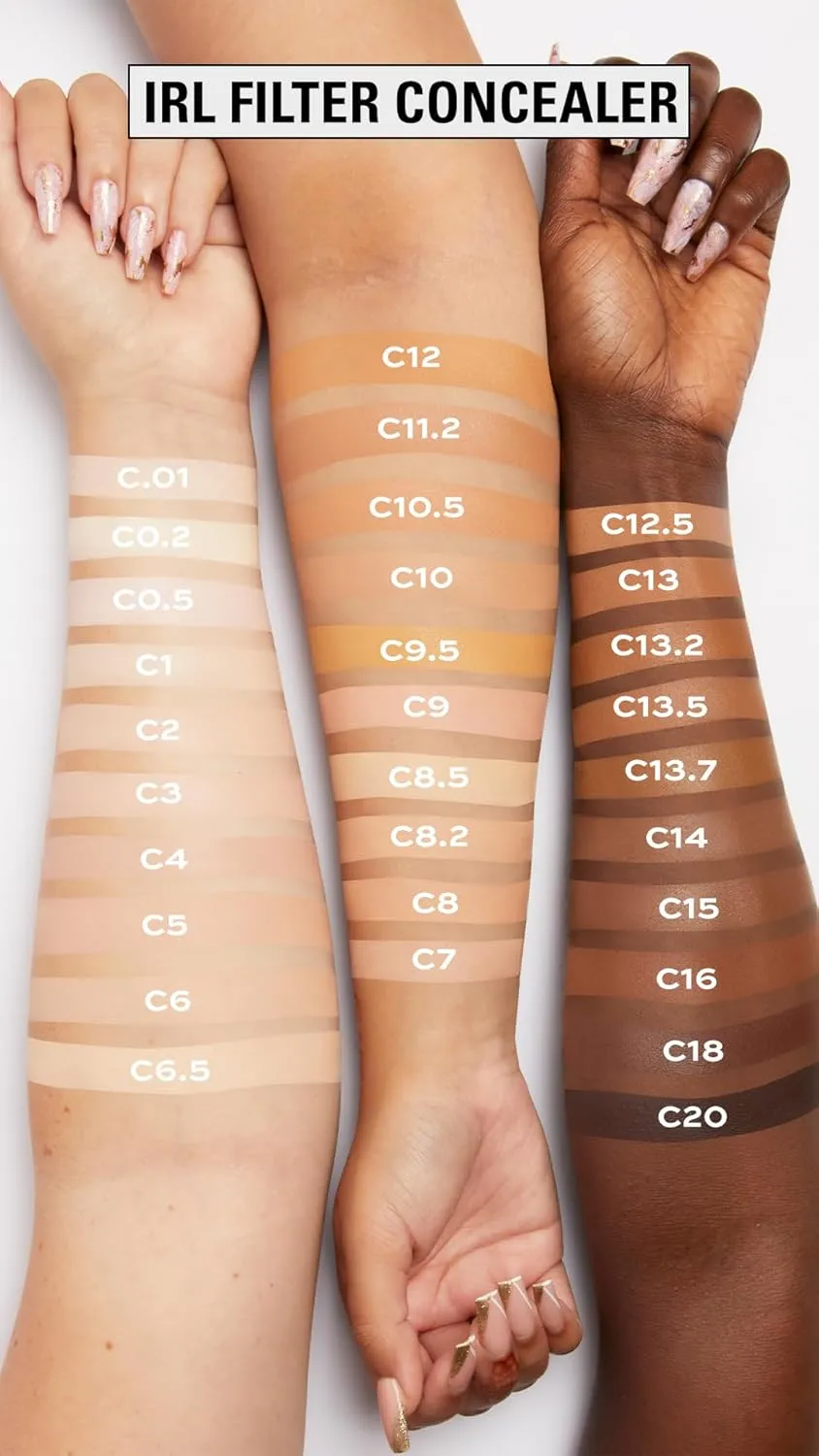 Revolution, IRL Filter Finish Concealer, Full Coverage, Oil-Free, Long-Lasting & Lightweight Formula, Infused with Hyaluronic Acid, Vegan & Cruelty-Free, C15, 0.21 oz (Pack of 2)
