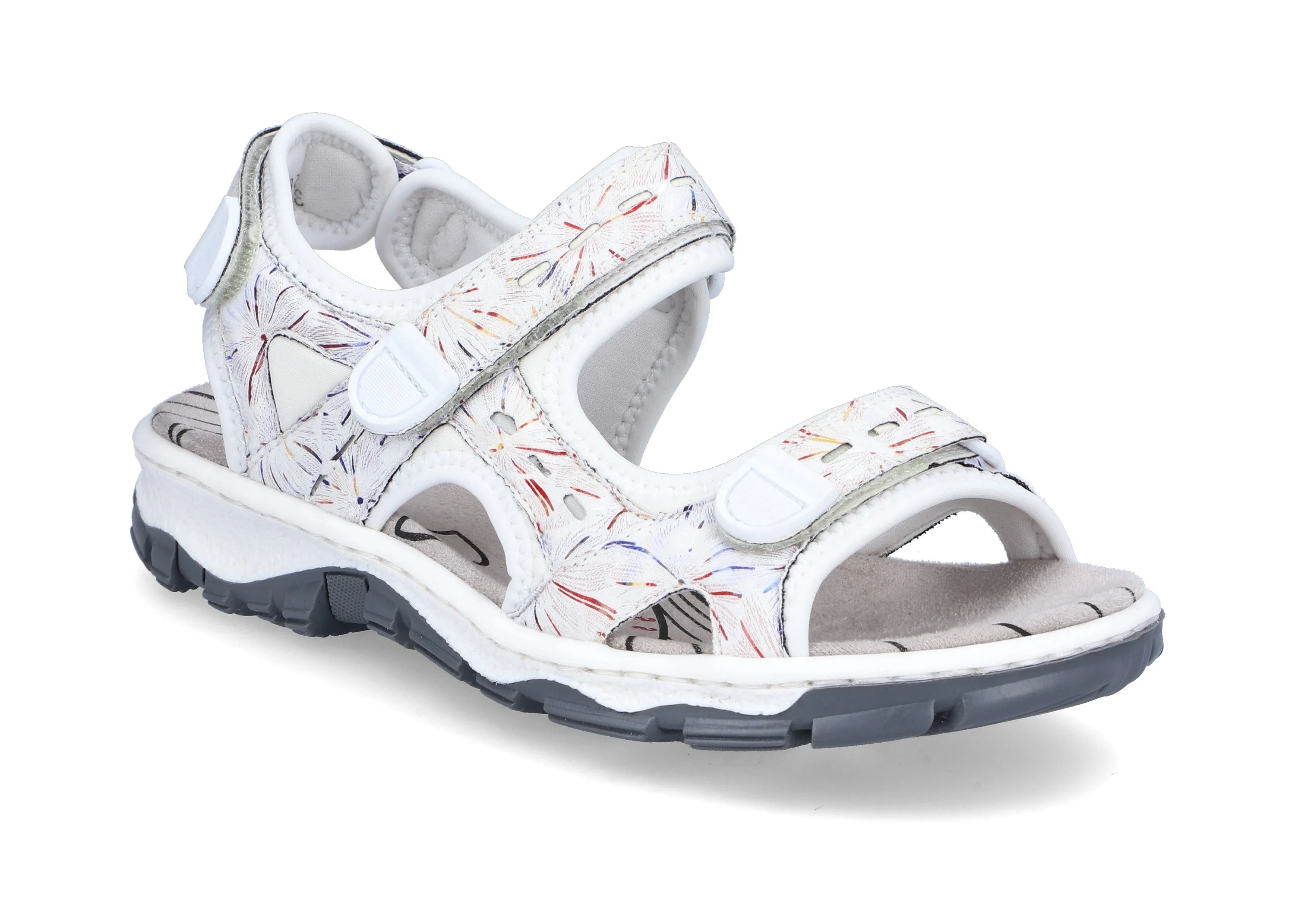 Rieker Ladies Low Wedge Velcro sandal 68872-90