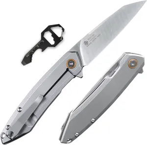 Ruike P831 Folding Tactical Knife with Clip Survival Pocket Knife Tactical EDC Tool Liner Lock 14C28N Steel Camping Knives 3.35inch Small Utility Knife Men Women Blet plus small Multi tool Key