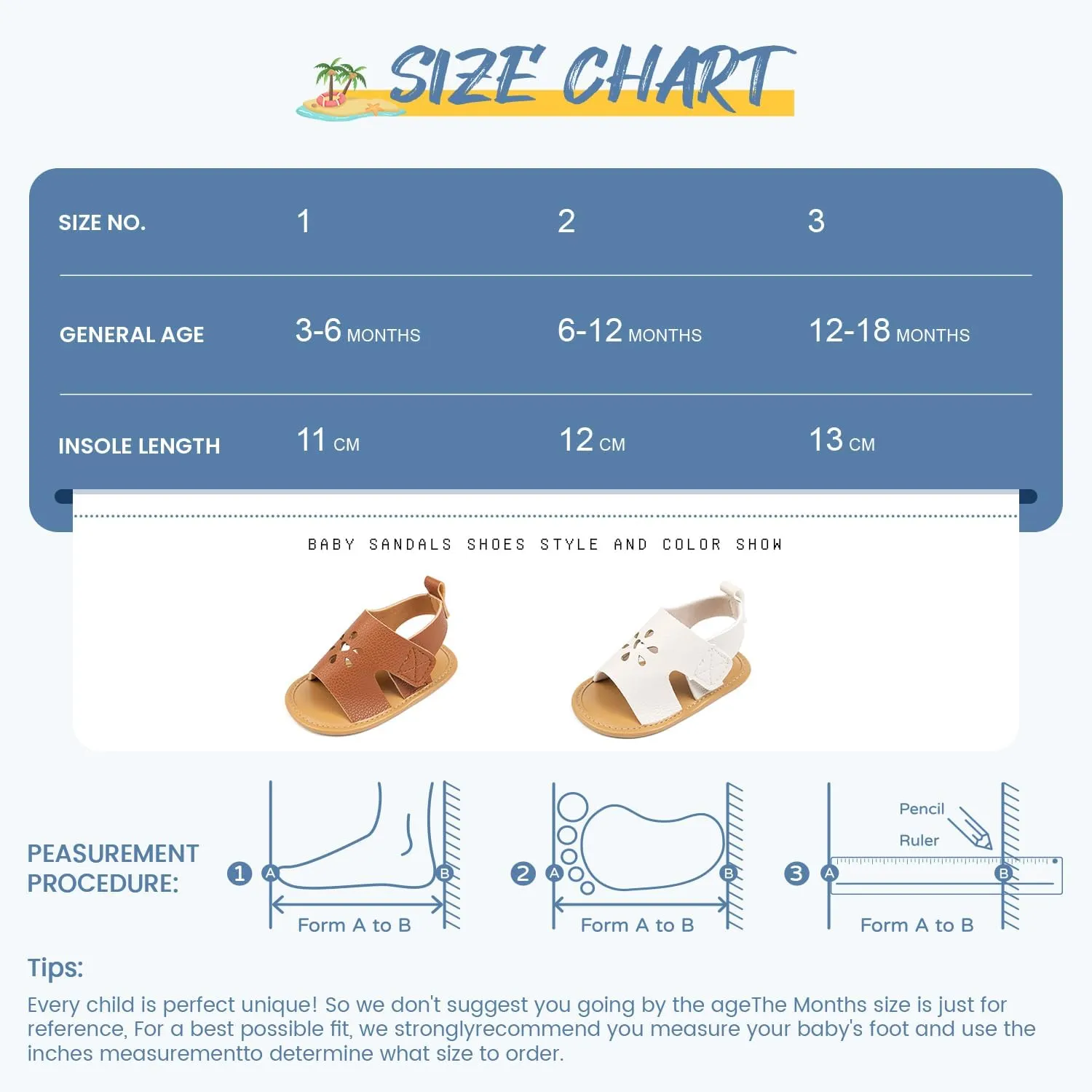 Sawimlgy Baby Girls Boys Sandals Summer Flowers Shoe Rubber Sole PU Leather Mesh Infant Toddler First Walkers Princess Dress Outdoor Shoes