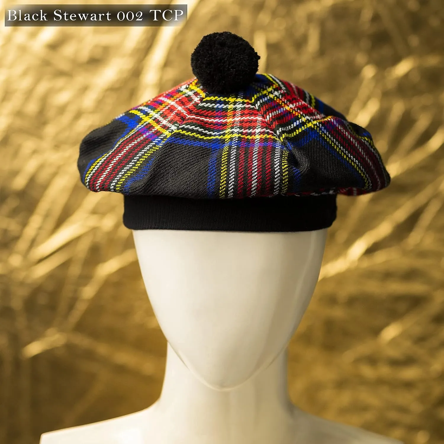 Scottish Traditional Tam o' Shatner Acrylic Wool Tammy Hat Flat Bonnet Kilt Many Tartans