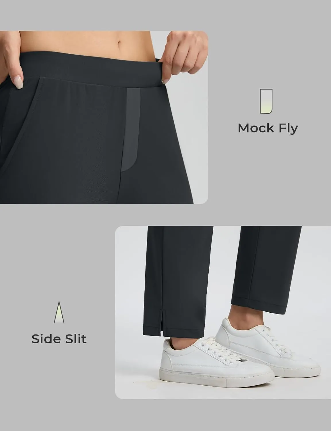 Seamaid Womens Golf Pants Lightweight Casual Travel Pants with Zipper Pockets Stretchy Work Business