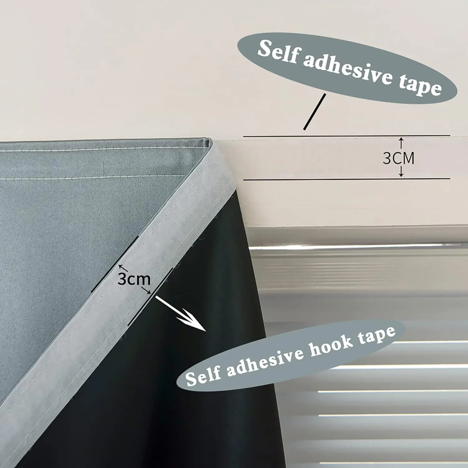 Self Adhesive Portable Blackout Curtains, Family Room Darkening Curtains, I Love My Family Phrase Hand Writing Quote Print Temporary Blackout Blinds,59W x72L Inch, for Bathroom Living Room Bedroom