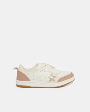 Senior Girls Beige Embellished Sneaker