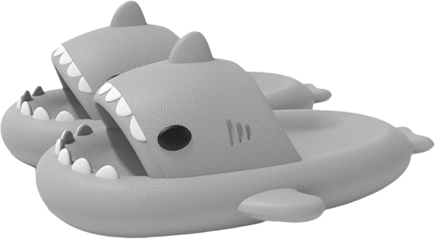 Shark Slides for Men and Women, Cloud Fun Animal Slipper for Adult, Cozy Non-Slip Shark Sandals for Bathroom, Outdoor