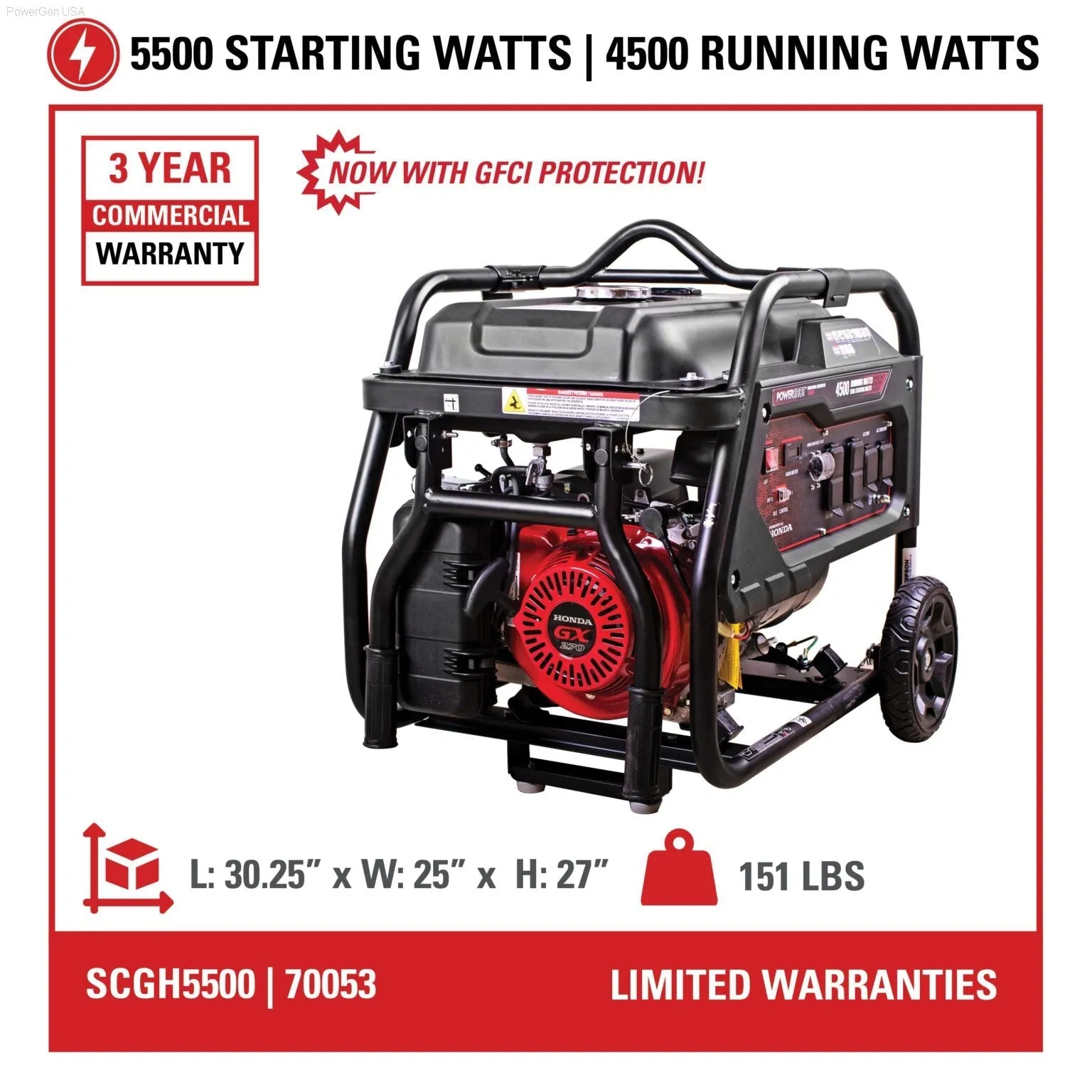 SIMPSON SCGH5500 Industrial Generator - PowerGen USA