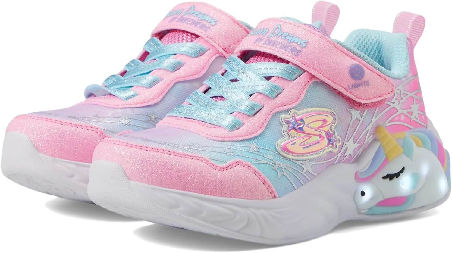 Skechers Unisex-Child Unicorn Dreams-Wishful Magi Sneaker