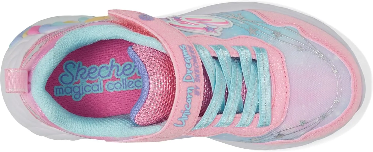 Skechers Unisex-Child Unicorn Dreams-Wishful Magi Sneaker