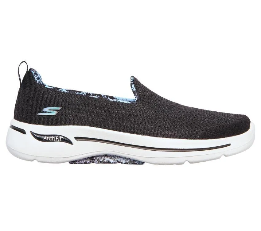 Skechers Womens Go Walk Arch Fit  Wild Vision Black/Multi