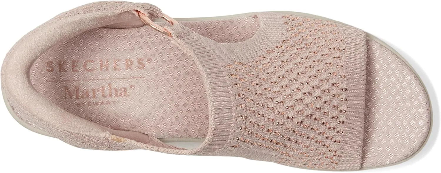 Skechers Women's Martha Stewart's Pier-lite-Park Path Hands Free Slip-ins Wedge Sandal