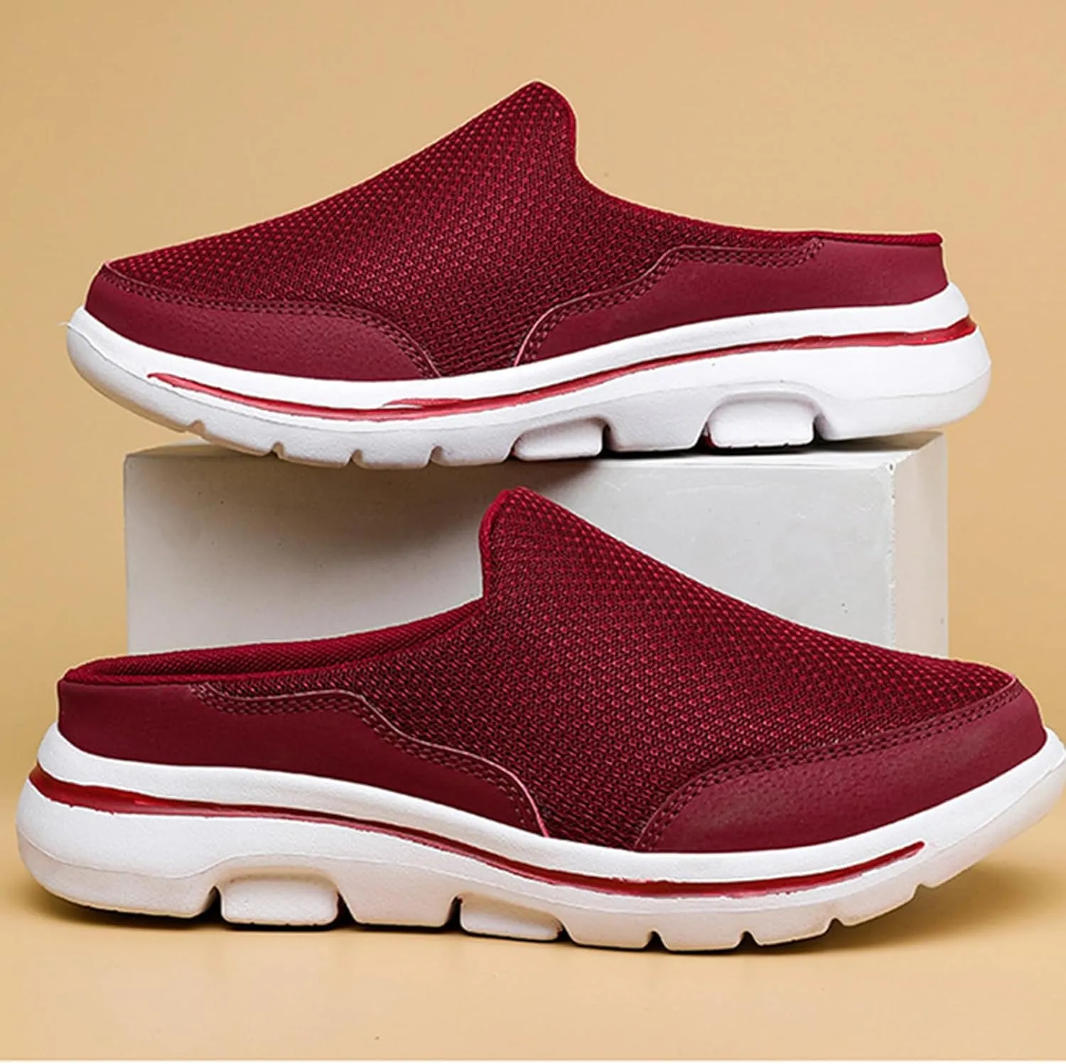 Slip On Mules & Clogs for Womens Mens Lightweight Breathable Mesh Slippers Slip-On Orthopedic Shoes Closed Toe Slides