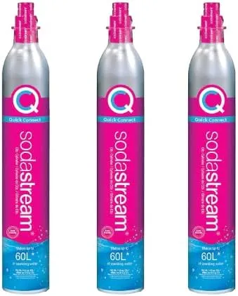 sodastream 60 L Co2 Carbonator, No Exchange or Gift Card. Quick Connect ONLY! (Only works with Soda Stream machines that use Quick Connect)!