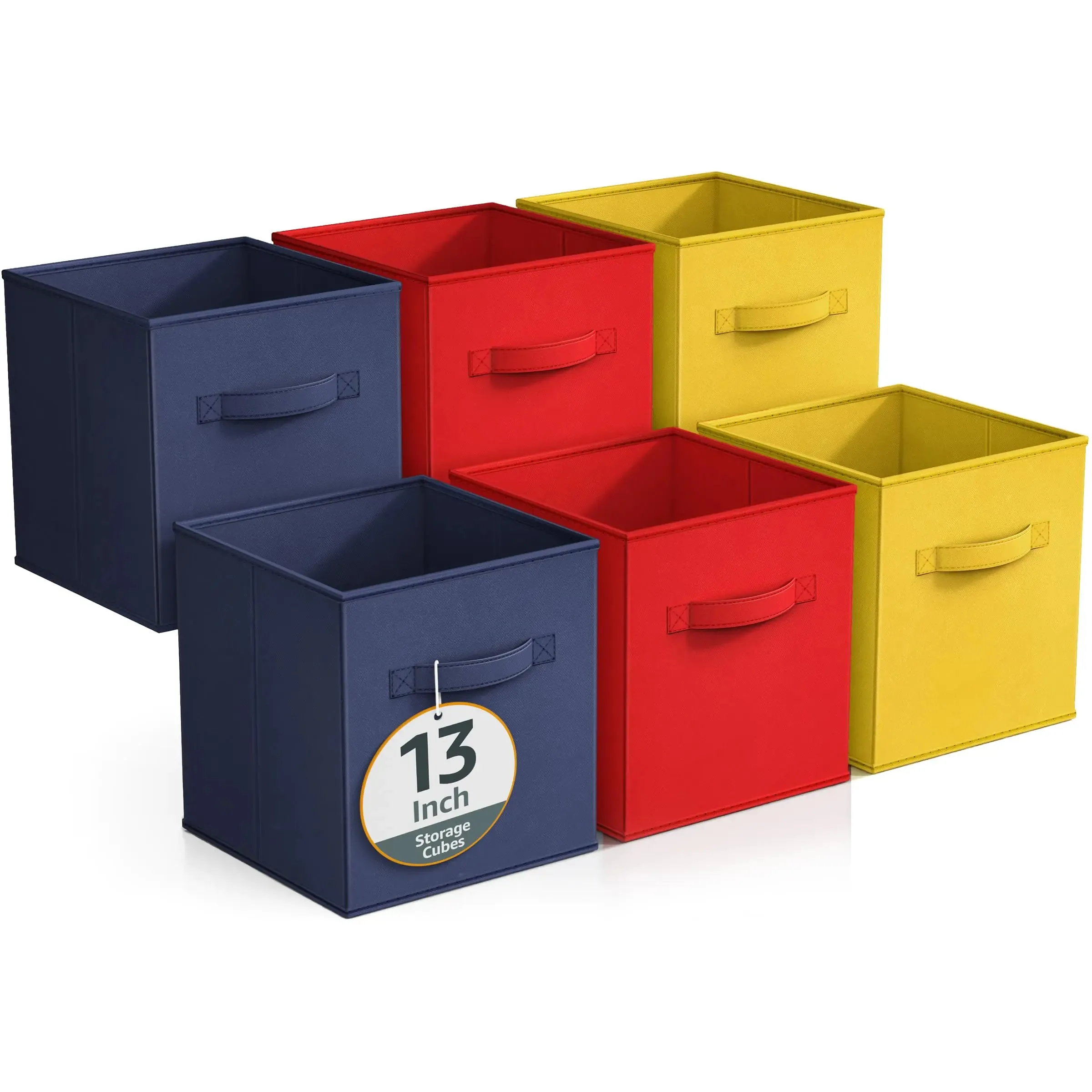 Sorbus Foldable Cube Organizer - 6 Cloth Storage Bins