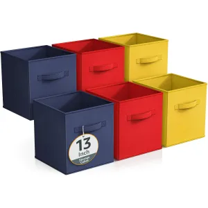 Sorbus Foldable Cube Organizer - 6 Cloth Storage Bins