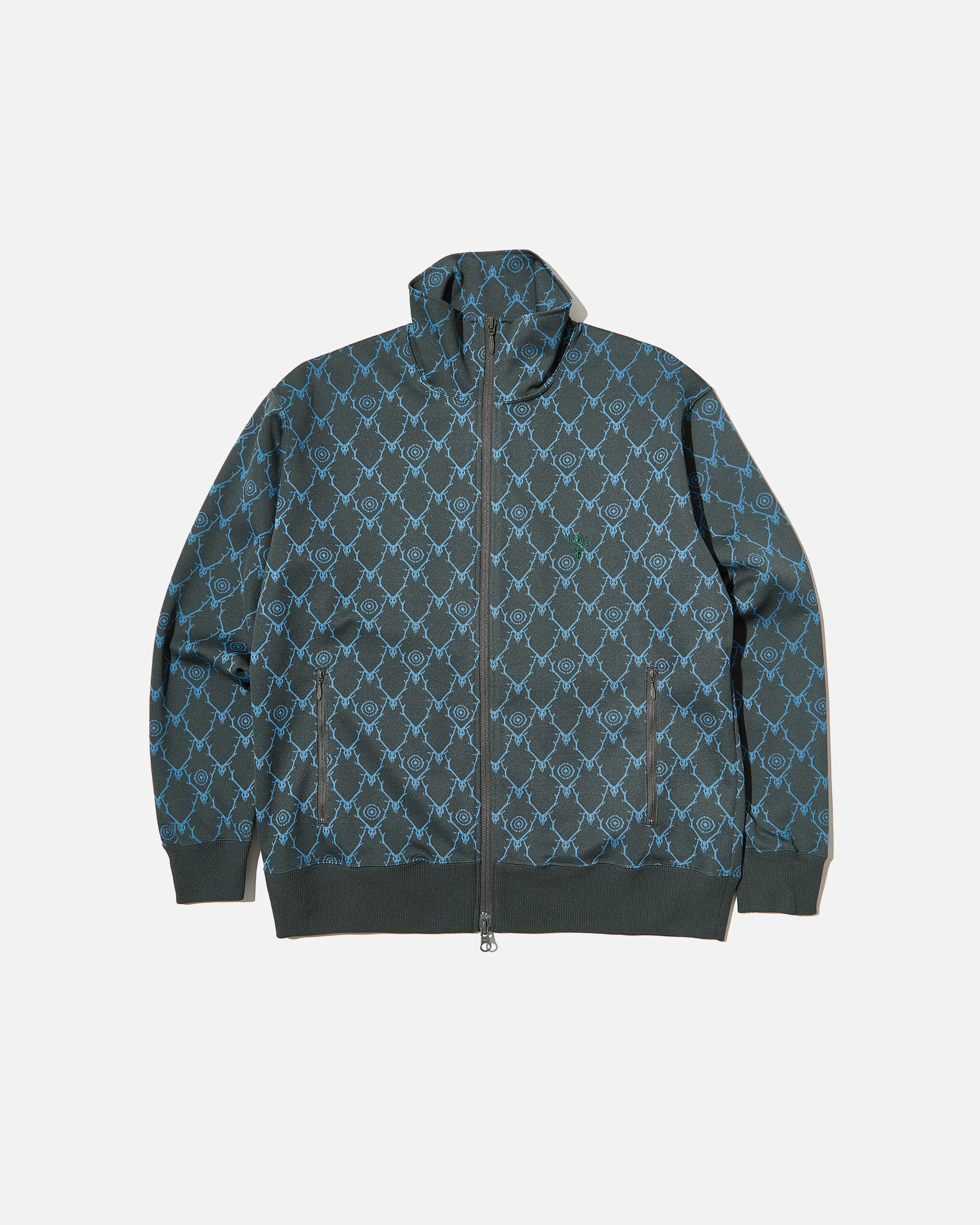 South2 West8 Trainer Jacket Poly Jq. / Skull & Target - Green