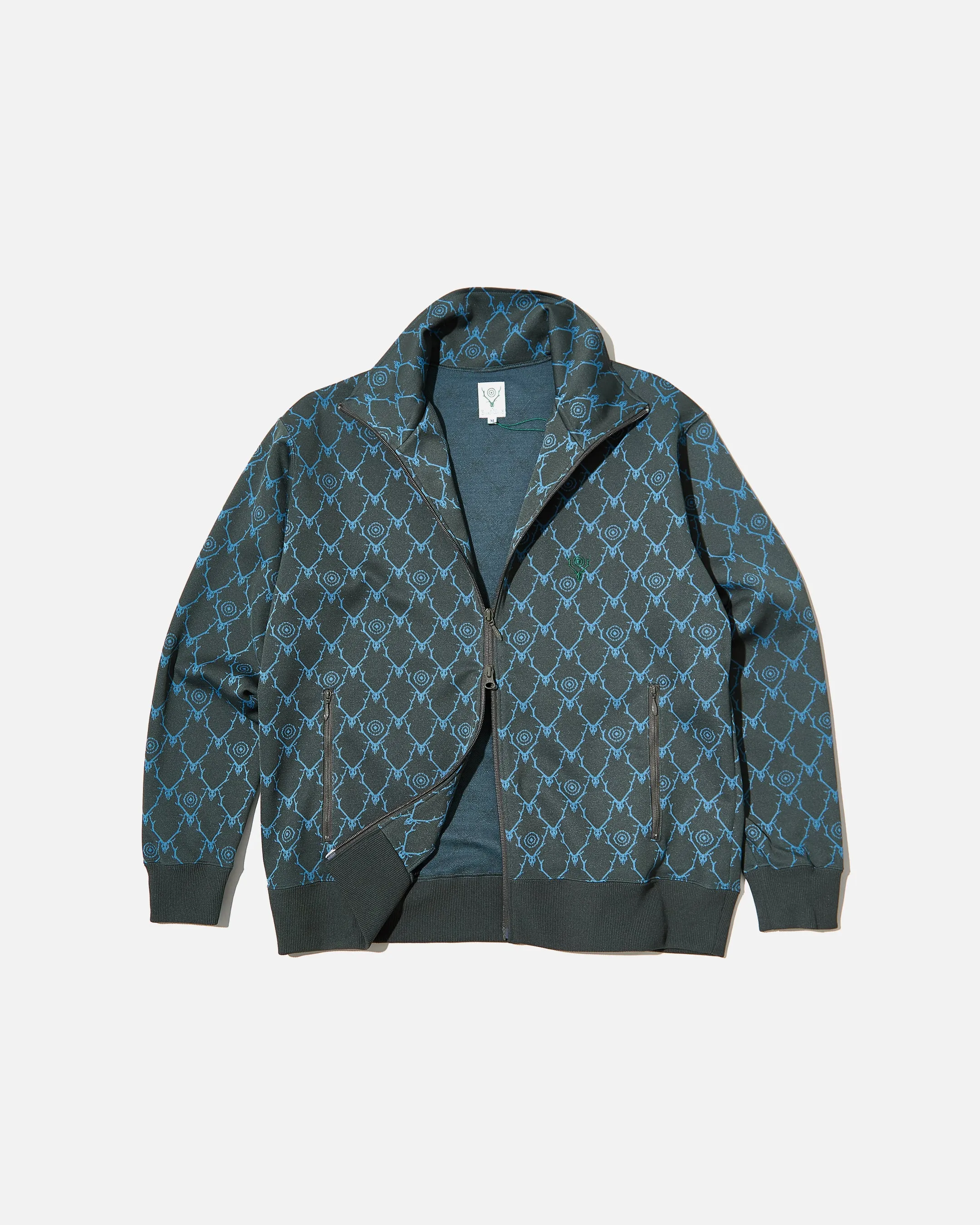 South2 West8 Trainer Jacket Poly Jq. / Skull & Target - Green