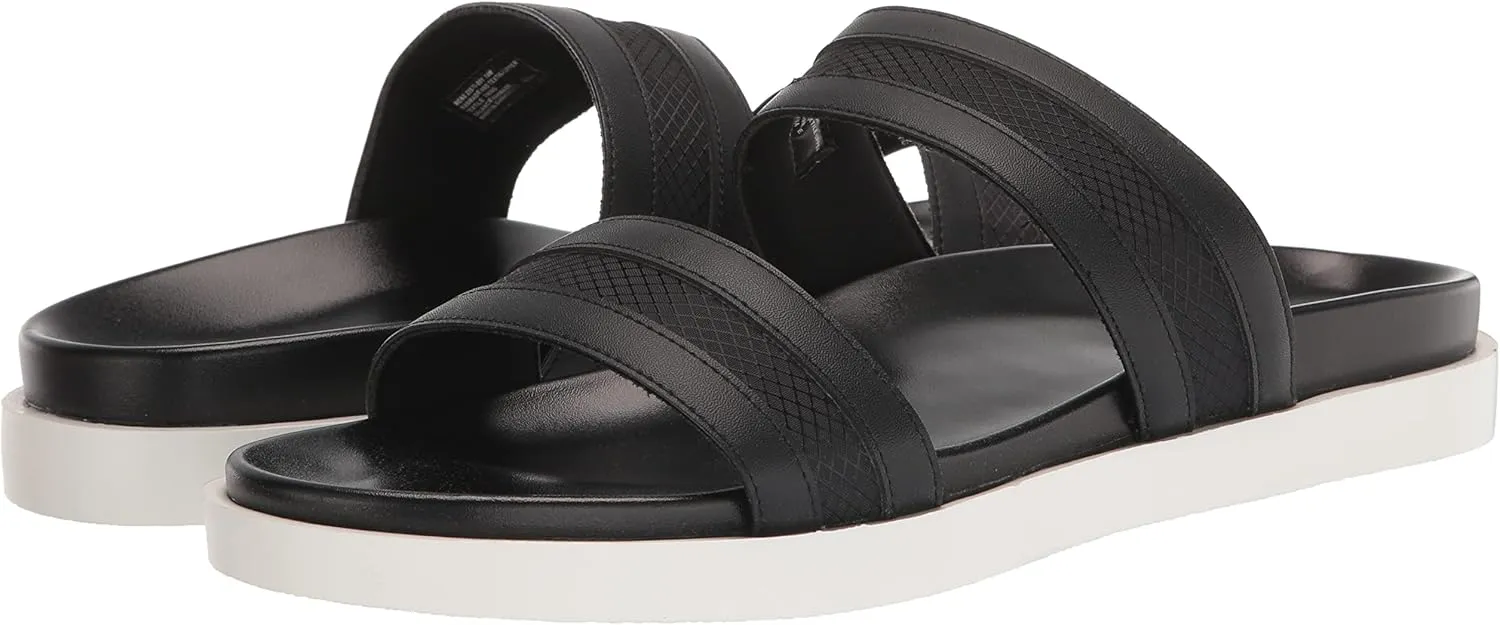 STACY ADAMS Men's Metro Double Strap Slide Sandal Flat