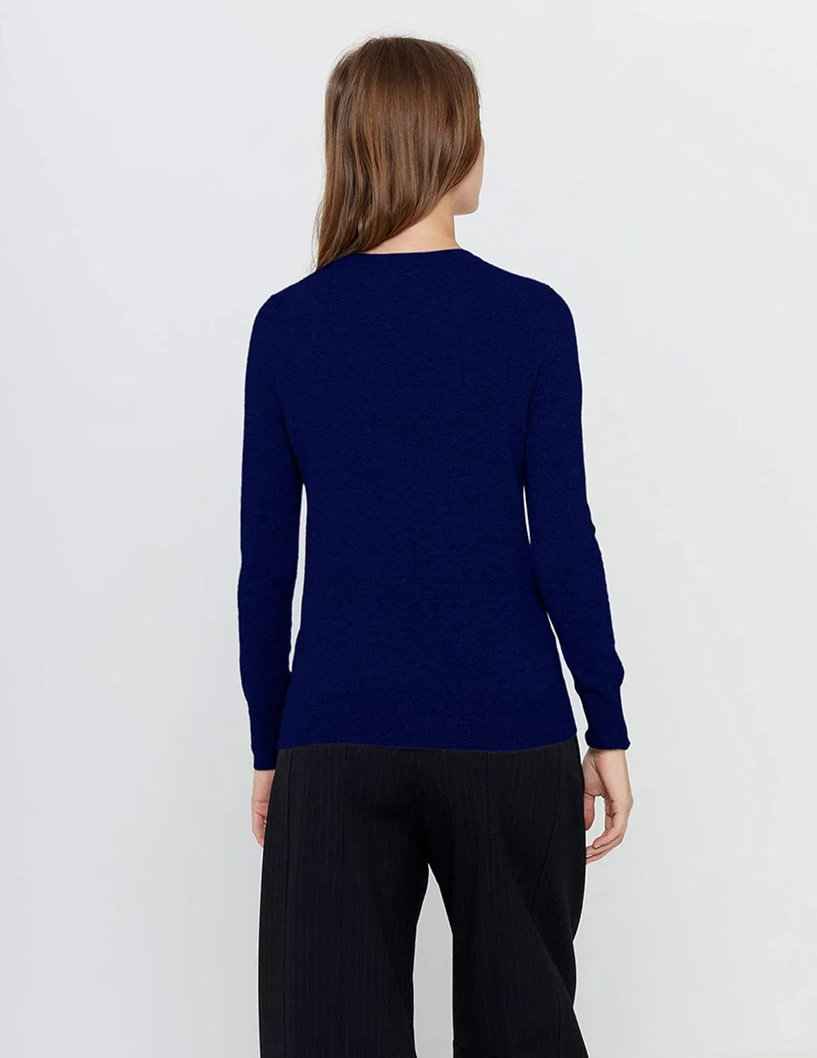 State Cashmere Women’s Essential V-Neck Sweater 100% Pure Cashmere Classic Long Sleeve Pullover