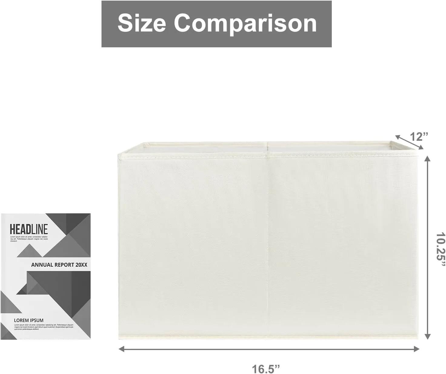 Storage Bins for Shelves, 3-Pack Storage Baskets for Closet, Large Linen Organizers and Storage Bins for Bedroom, Collapsible Baskets and Bins with Handles, Beige