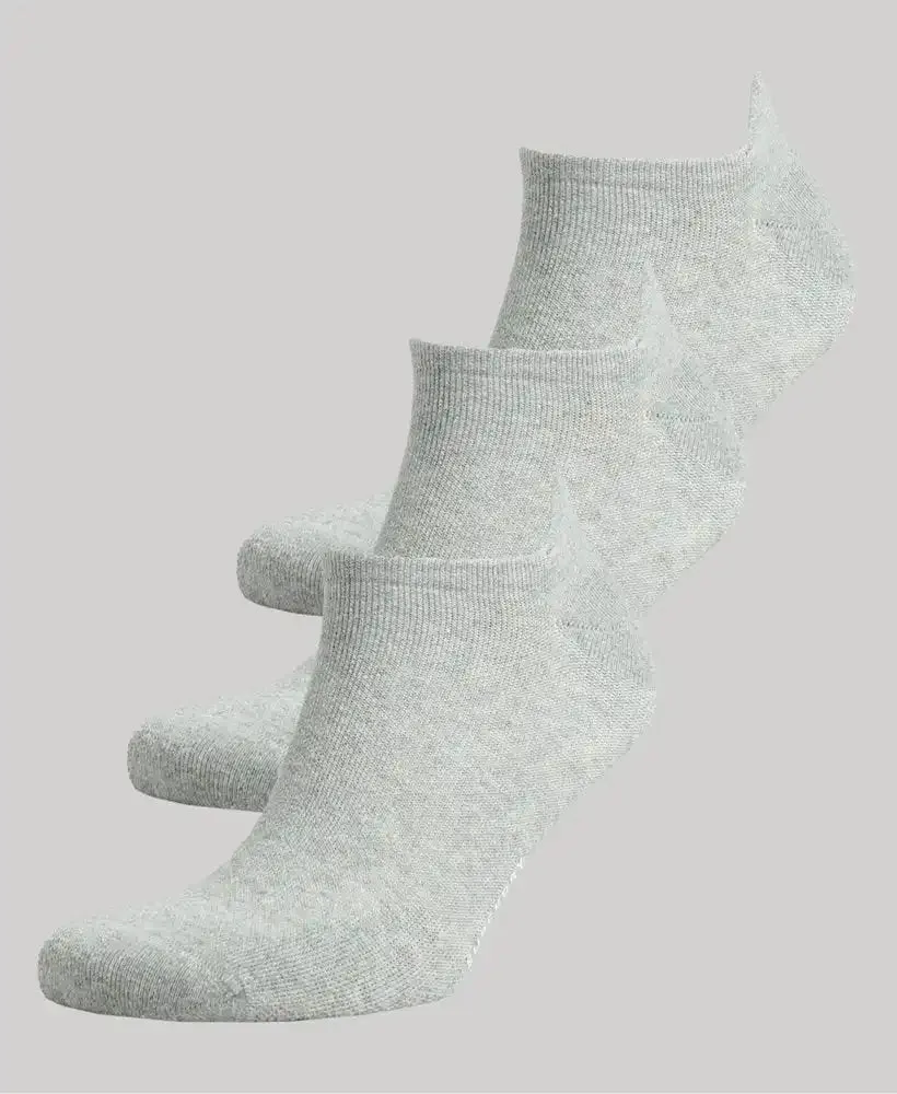 Superdry Men's Trainer Socks Grey 3 Pack