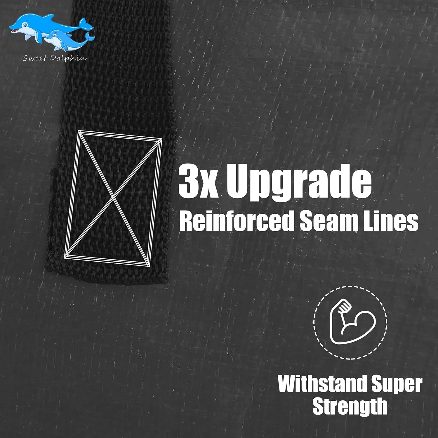 SWEET DOLPHIN 12 Pack Extra Large Moving Bags with Strong Zippers & Carrying Handles, Heavy Duty Storage Tote for Space Saving Moving Storage, Fold Flat, Alternative to Moving Box, Black