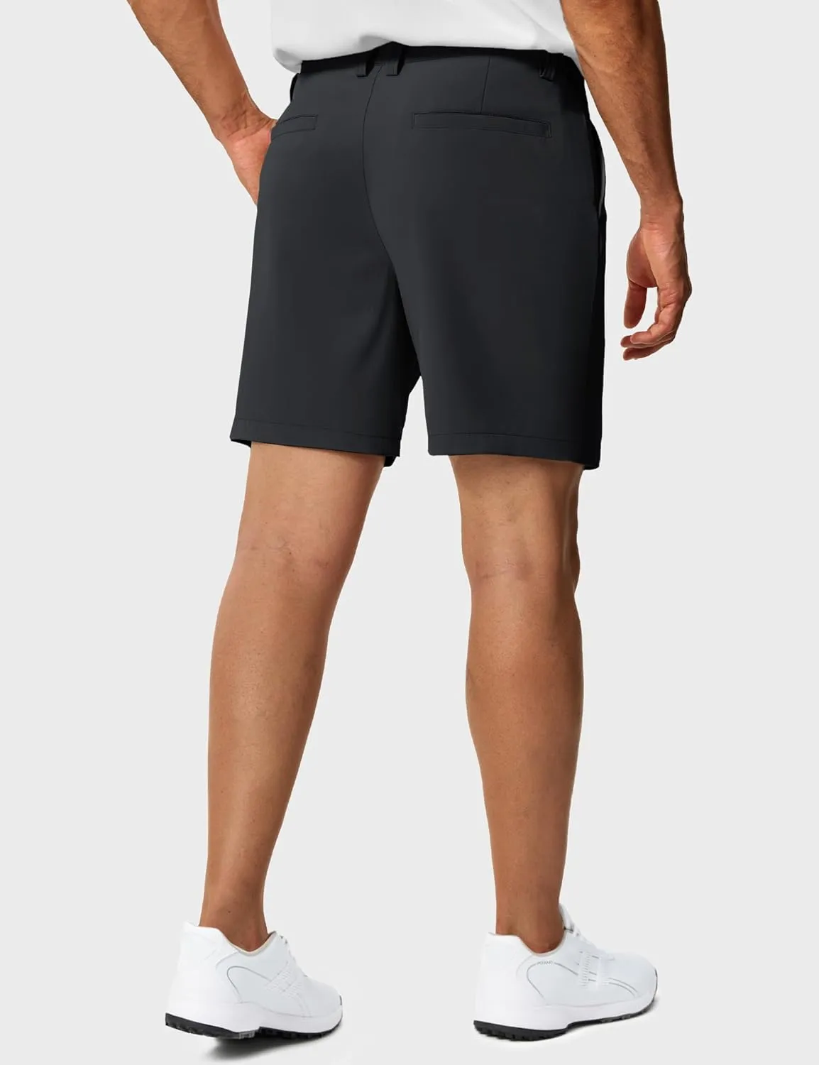 TACVASEN Men's 7" Golf Casual Shorts with 6 Pockets Stretch Lightweight Dress Work Short Flat Front Quick Dry for Summer
