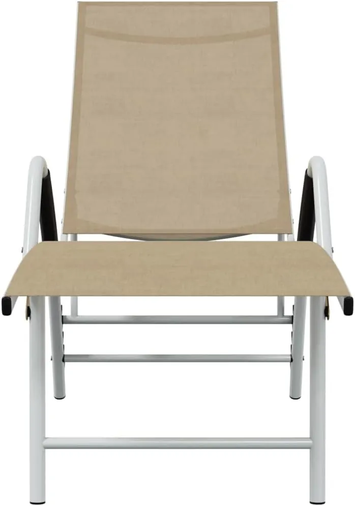 Tanning Chairs for Outside,Foldable Pool Chair,Sun Lounger Textilene and Aluminum CreamIdeal for Garden, Patio, Camping